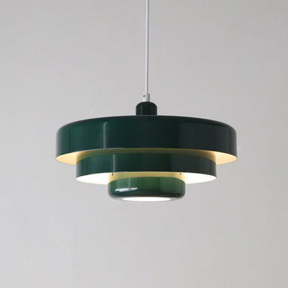 Nordic Vintage Multi-Layered Round Metal 1-Light Pendant Light