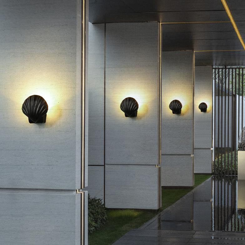 Contemporary Creative Shell Design Aluminum LED Waterproof Wall Sconce Lamp