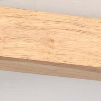 Modern Minimalist Solid Wood Metal Track Lighting LED Semi-Flush Mount Ceiling Light for Living Room