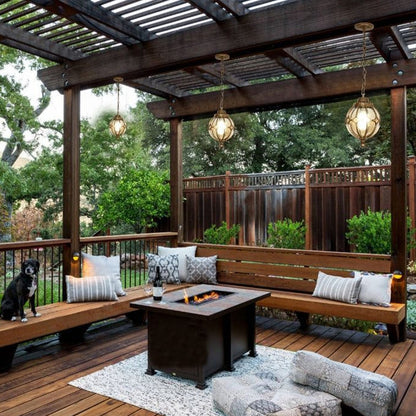 Traditional European Waterproof Aluminum Iron Glass Ball 1-Light Pendant Light For Outdoor Patio