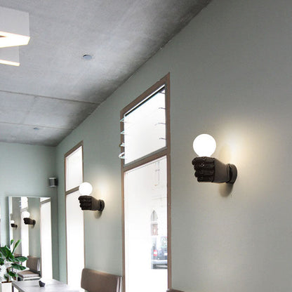Contemporary Creative Resin Fist 1- Light Wall Sconce Lamp for Living Room