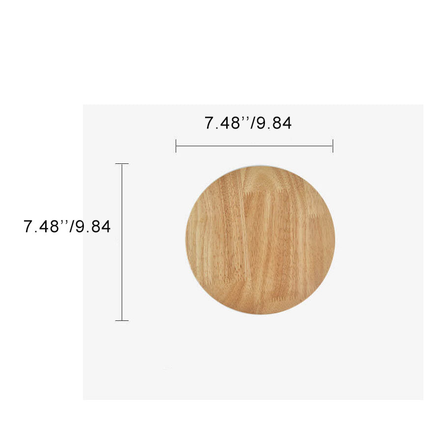 Wooden 1-Light Circle LED Wall Sconce Lamp