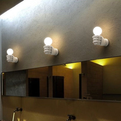 Contemporary Creative Resin Fist 1- Light Wall Sconce Lamp for Living Room