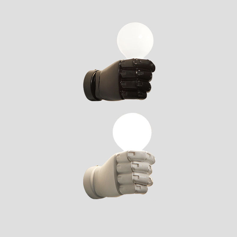 Contemporary Creative Resin Fist 1- Light Wall Sconce Lamp for Living Room