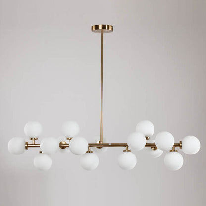 Modern Luxury Magic Bean Iron Glass Ball 16-Light Island Light Chandelier For Dining Room