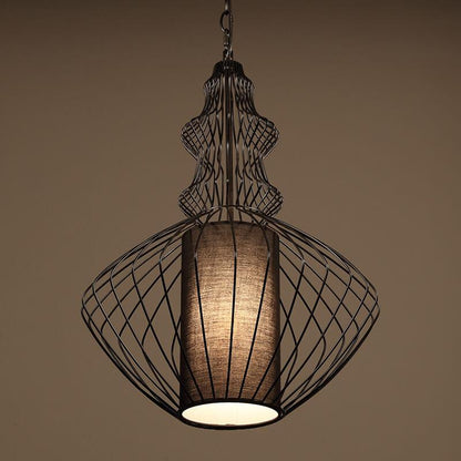 Industrial Retro Metal Birdcage 1-Light Lantern Pendant Light