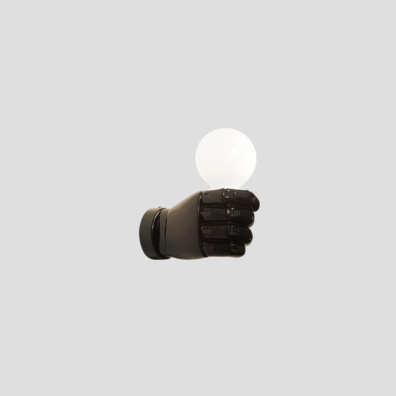 Contemporary Creative Resin Fist 1- Light Wall Sconce Lamp for Living Room