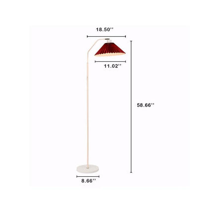 Minimalist Fabric Pleated Shade 1-Light Standing Floor Lamp