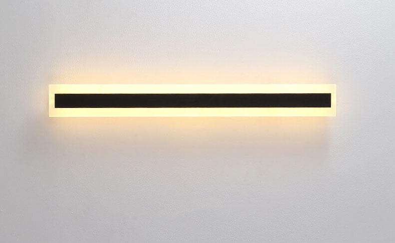 Minimalistic Elongated Bar Shaped 1-Light LED Acrylic Outdoor Waterproof Wall Light