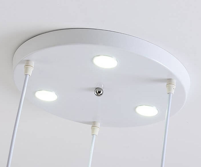 Contemporary Nordic Gradient Glass Hardware Orb 1/3 Light Island Light Chandelier for Living Room