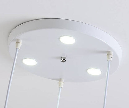Contemporary Nordic Gradient Glass Hardware Orb 1/3 Light Island Light Chandelier for Living Room