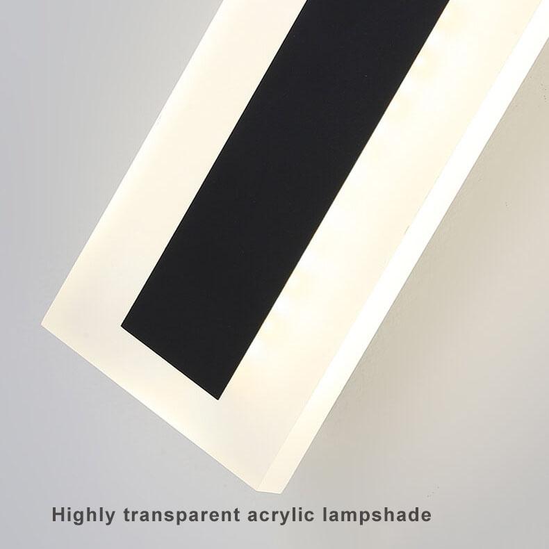 Minimalistic Elongated Bar Shaped 1-Light LED Acrylic Outdoor Waterproof Wall Light