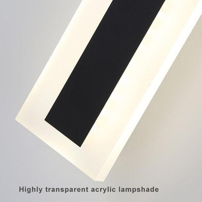 Minimalistic Elongated Bar Shaped 1-Light LED Acrylic Outdoor Waterproof Wall Light
