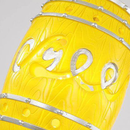 Traditional Vintage Resin Hemp Rope Wine Barrel Resin 1-Light Pendant Light For Living Room