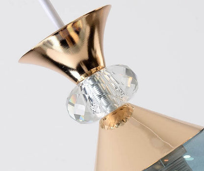 Contemporary Nordic Gradient Glass Hardware Orb 1/3 Light Island Light Chandelier for Living Room