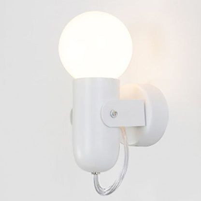 Nordic Creative Solid Color Round Head 1-Light Wall Sconce Lamp