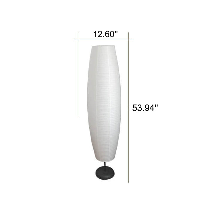Nordic Minimalist Rice Paper Column 2-Light Standing Floor Lamp