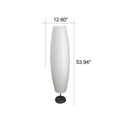 Nordic Minimalist Rice Paper Column 2-Light Standing Floor Lamp