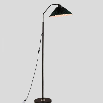 Minimalist Fabric Pleated Shade 1-Light Standing Floor Lamp