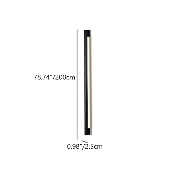 Modern Simplicity Long Strip Iron Silicone LED Wall Sconce Lamp for Living Room