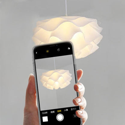 Modern Minimalist Iron Acrylic Floral Petal 1-Light Pendant Light for Living Room