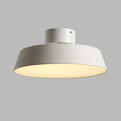 Contemporary Scandinavian Round Pot Iron LED Flush Mount Ceiling Light for Living Room