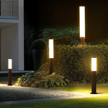 Modern Minimalist Acrylic Aluminum Hardware Lipstick Design LED Outdoor Lawn Floor Lamp For Outdoor