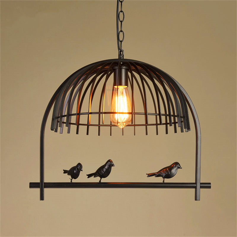 Vintage Creative Iron Birdcage 1-Light Pendant Light