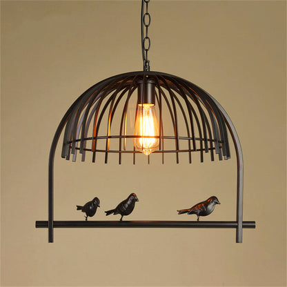 Vintage Creative Iron Birdcage 1-Light Pendant Light