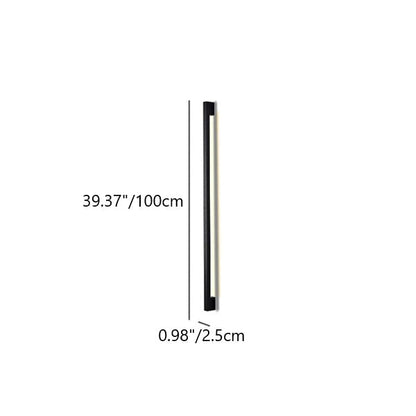 Modern Simplicity Long Strip Iron Silicone LED Wall Sconce Lamp for Living Room