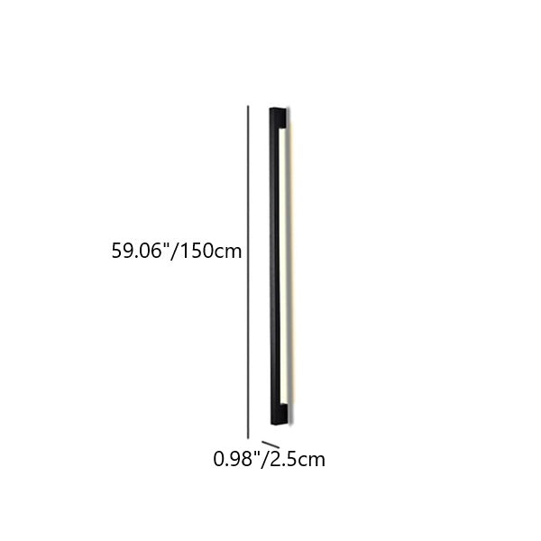Modern Simplicity Long Strip Iron Silicone LED Wall Sconce Lamp for Living Room