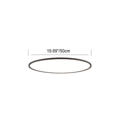 Modern Minimalist Acrylic Aluminum Round Shade LED Flush Mount Ceiling Light For Living Room