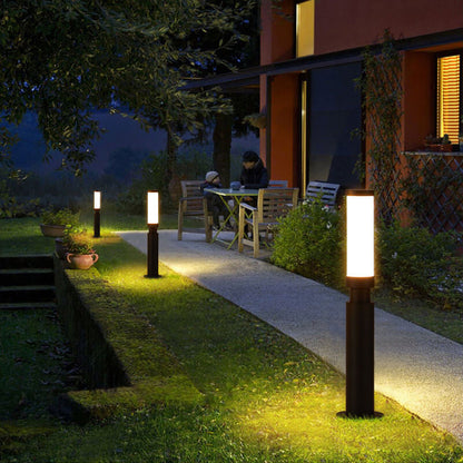 Modern Minimalist Acrylic Aluminum Hardware Lipstick Design LED Outdoor Lawn Floor Lamp For Outdoor