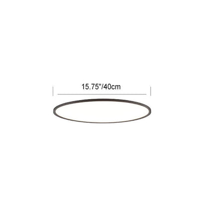 Modern Minimalist Acrylic Aluminum Round Shade LED Flush Mount Ceiling Light For Living Room