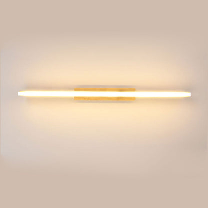 Nordic Minimalist Log Strip Vanity Light LED Wall Sconce Lamp