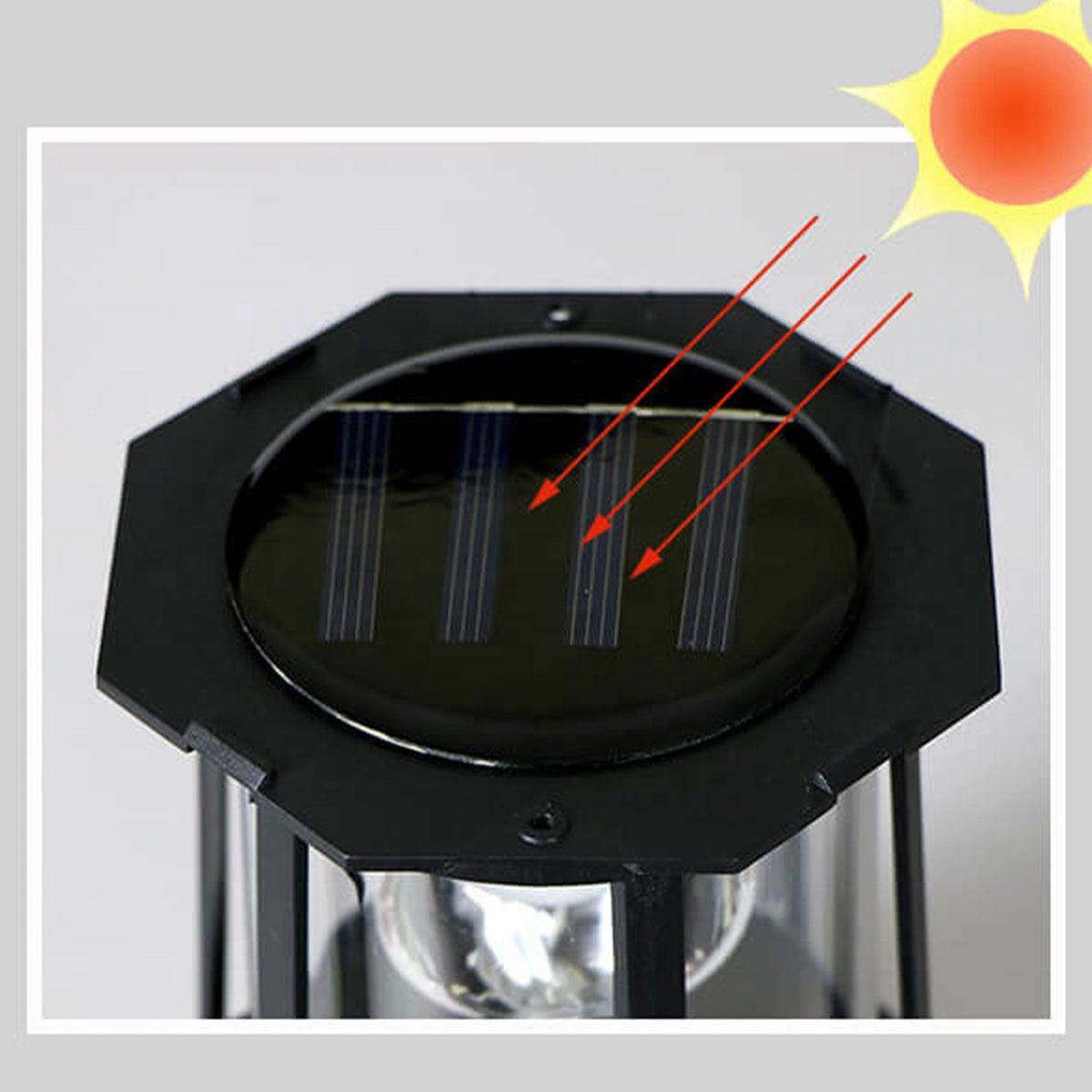 Creative Solar Rotating Tower Resin Hardware LED Garden Decoration Landscape Light