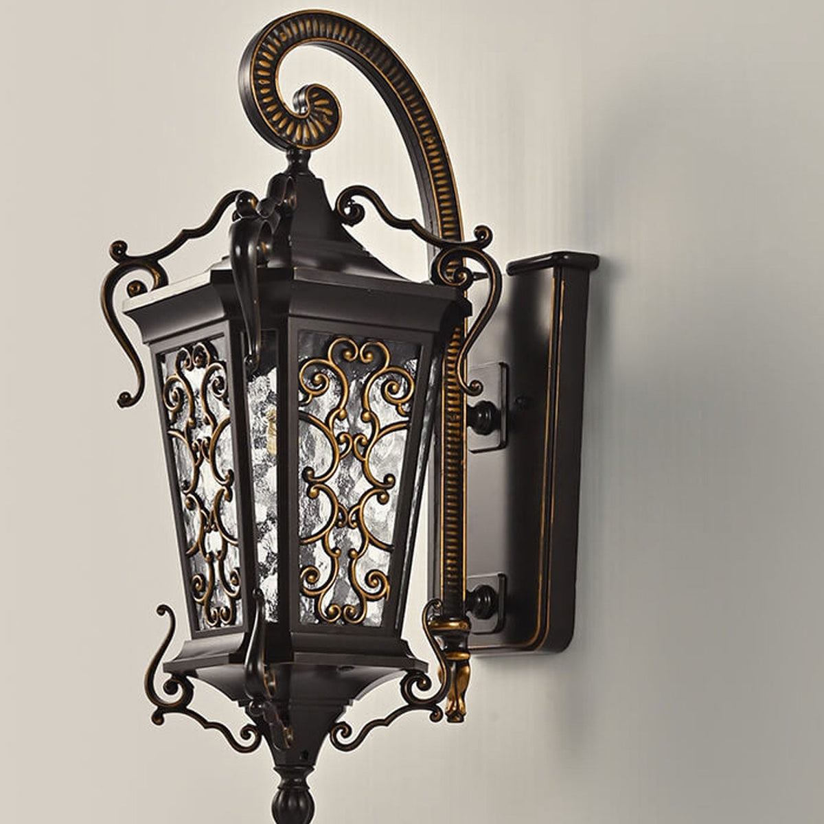 European Palace Outdoor Waterproof 1-Light Wall Sconce Lamp