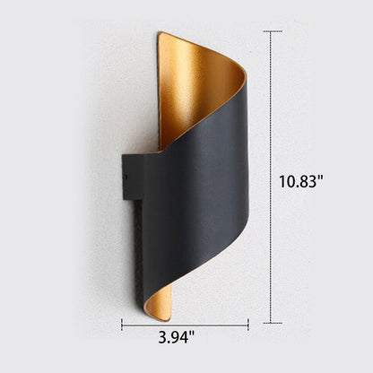 Modern Outdoor Aluminum Bending Column LED Waterproof Wall Sconce Lamp