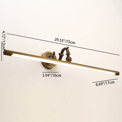 Traditional Vintage Long Copper PC LED Wall Sconce Lamp Vanity Light For Bathroom