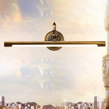 Traditional Vintage Long Copper PC LED Wall Sconce Lamp Vanity Light For Bathroom
