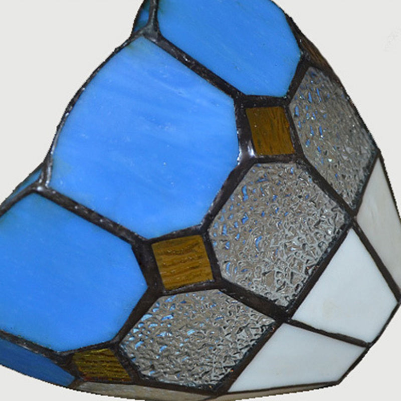 Traditional Tiffany Iron Glass 1 - Light Pendant Light For Dining Room