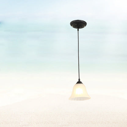Traditional Tiffany Iron Glass 1 - Light Pendant Light For Dining Room