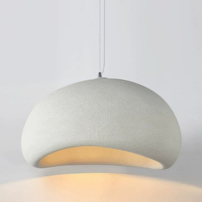 Contemporary Scandinavian Semicircle Polystyrene 1 - Light Pendant Light For Dining Room
