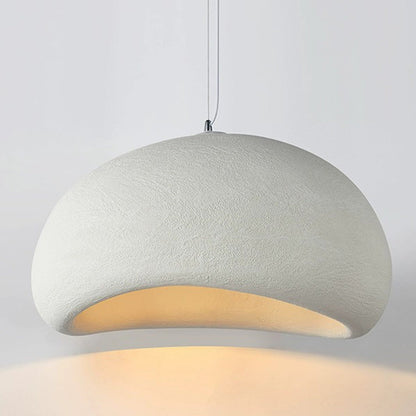 Contemporary Scandinavian Semicircle Polystyrene 1 - Light Pendant Light For Dining Room