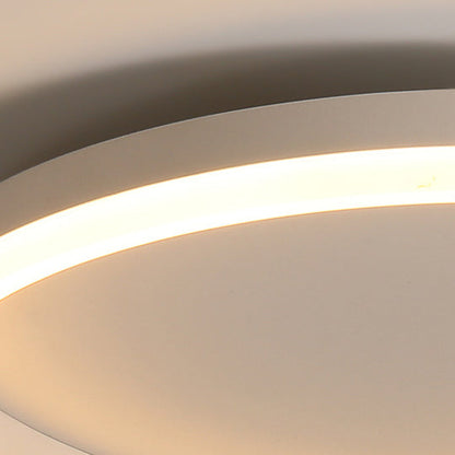 Modern Minimalist Traffic Circle Iron Acrylic LED Flush Mount Ceiling Light For Bedroom