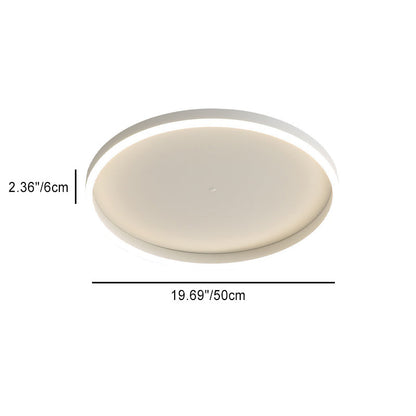 Modern Minimalist Traffic Circle Iron Acrylic LED Flush Mount Ceiling Light For Bedroom