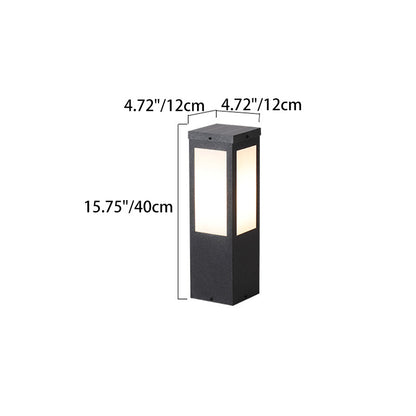 Modern Minimalist Waterproof Metal & PC Pillar 1-Light Outdoor Light Landscape Lighting For Garden & Outdoor Patio
