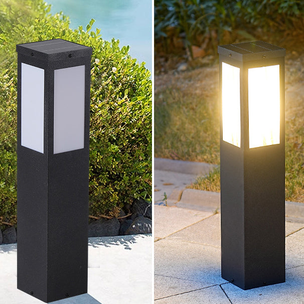 Modern Minimalist Waterproof Metal & PC Pillar 1-Light Outdoor Light Landscape Lighting For Garden & Outdoor Patio