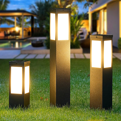 Modern Minimalist Waterproof Metal & PC Pillar 1-Light Outdoor Light Landscape Lighting For Garden & Outdoor Patio