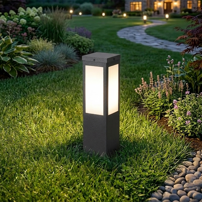 Modern Minimalist Waterproof Metal & PC Pillar 1-Light Outdoor Light Landscape Lighting For Garden & Outdoor Patio